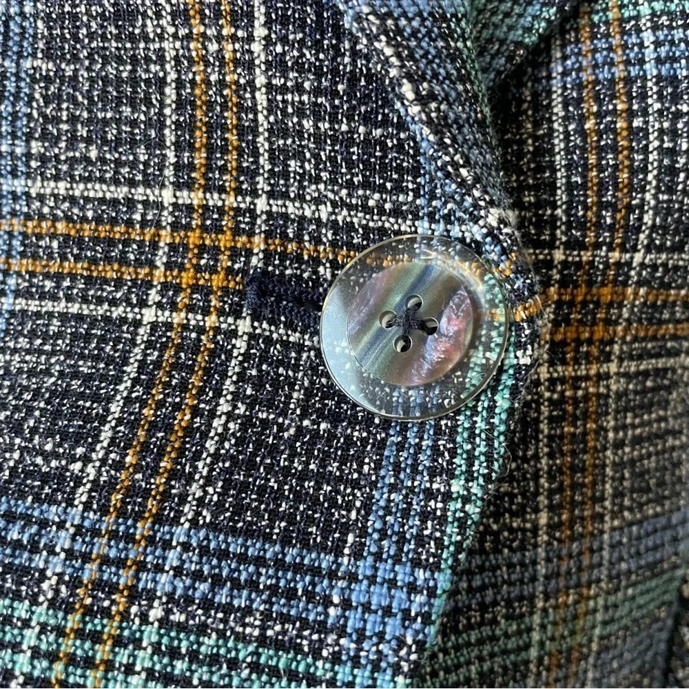 Veronica Beard Martel Dickey Jacket Blue Multi Plaid Blazer size 2 - Picture 4 of 15
